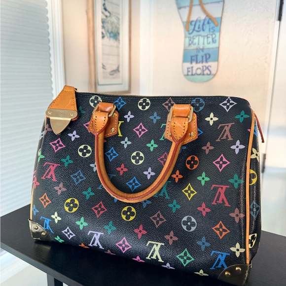 LV Multicolor Monogram Handbag speedy gold - Picture 5 of 12
